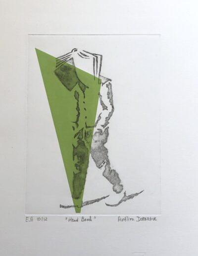 Une des variations en gravure du personnage FaceB - Eau forte