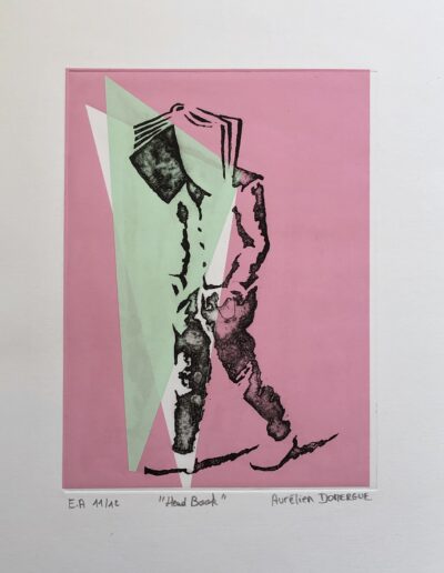 Une des variations en gravure du personnage FaceB - Eau forte