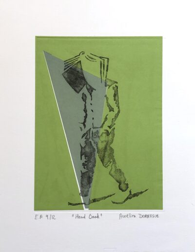 Une des variations en gravure du personnage FaceB - Eau forte
